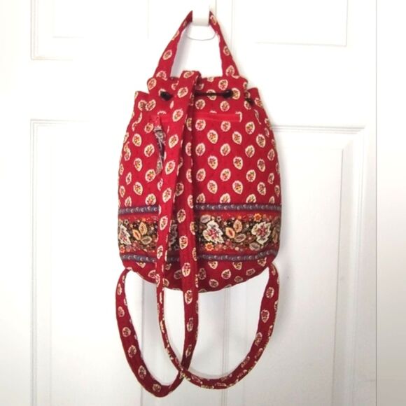 Vera Bradley large quilted paisley backpack EUC - Picture 4 of 9